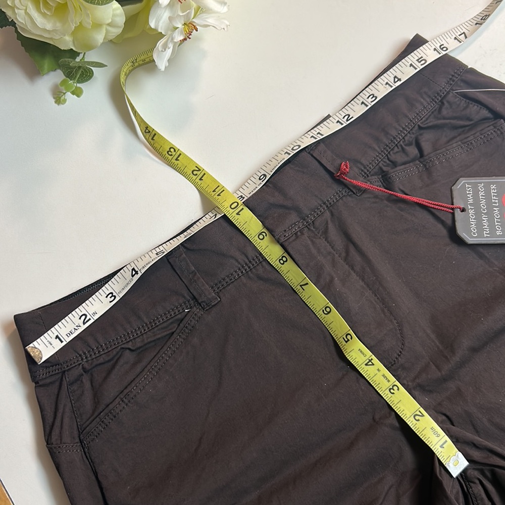 NWT⭐️INTRO Capri PANTS Brown🤎Comfort Waist; Tummy Control; Bottom Lifter Size 8 - Picture 6 of 14